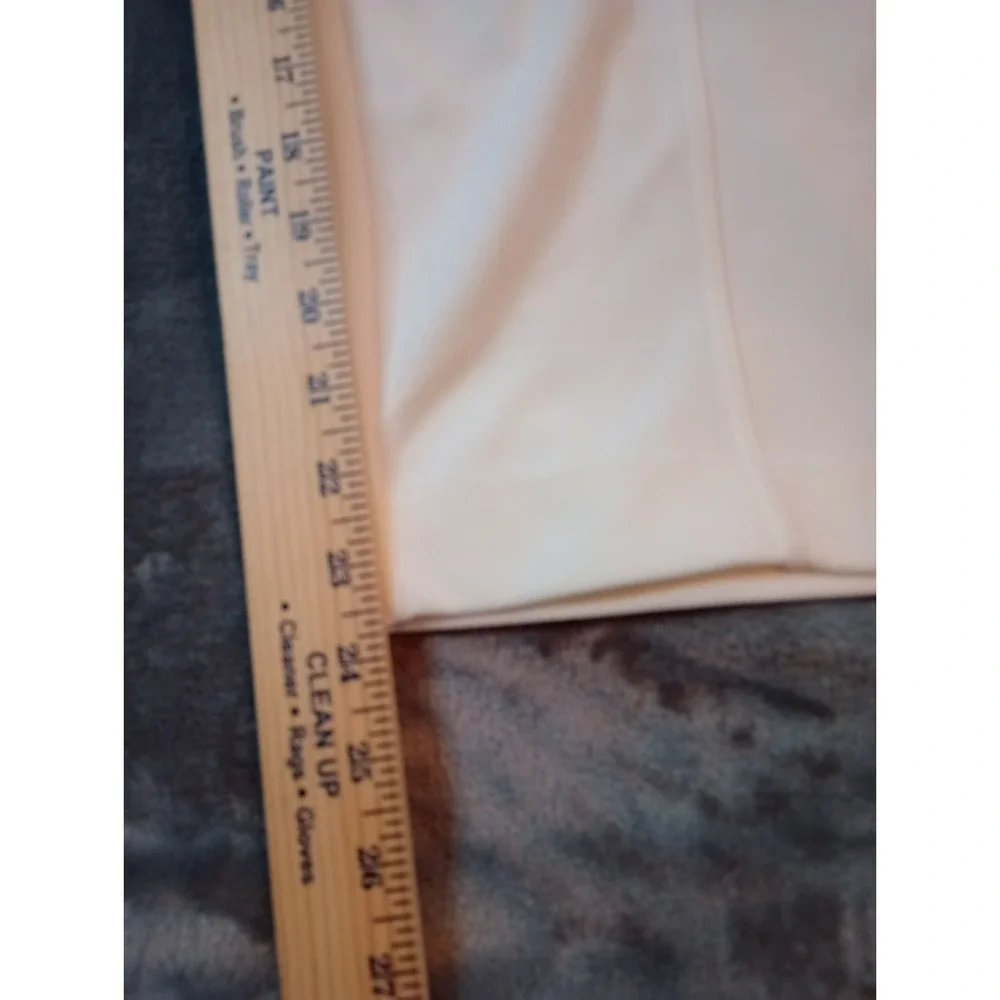 Catherines Crepe Knit Dress Pants 30/32 WP 4XWP White Pull On Ponte Stretch Crop